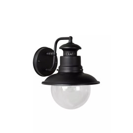 FIGO āra sienas lampa 1xE27 melna (Lucide)