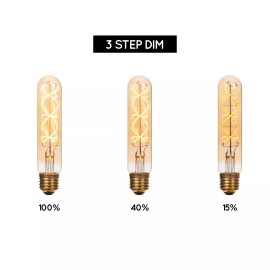 T32 H15 cm filament LED spuldze E27 1 × 4,9 W 410 lm 2200 K dimmējama dzintara (Lucide)