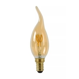 CT35 filament LED spuldze E14 1 × 3 W 165 lm 2200 K dimmējama dzintara (Lucide)