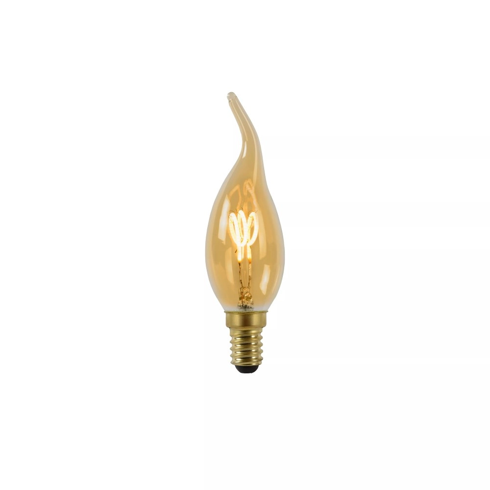 CT35 filament LED spuldze E14 1 × 3 W 165 lm 2200 K dimmējama dzintara (Lucide)