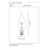 CT35 filament LED spuldze E14 1 × 3 W 190 lm 2200 K dimmējama dzintara (Lucide)