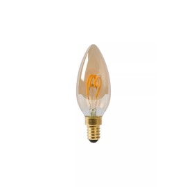 C35 filament LED spuldze E14 1 × 3 W 165 lm 2200 K dimmējama dzintara (Lucide)