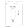C35 filament LED spuldze E14 1 × 3 W 200 lm 2200 K dimmējama dzintara (Lucide)