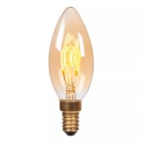 C35 filament LED spuldze E14 1 × 3 W 200 lm 2200 K dimmējama dzintara (Lucide)