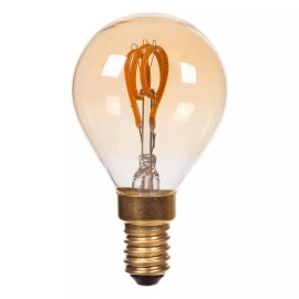 P45 filament LED spuldze E14 1 × 3 W 200 lm 2200 K dimmējama dzintara (Lucide)