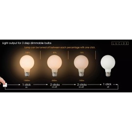 G80 filament LED spuldze E27 1 × 8 W 1080 lm 2700 K dimmējama opāla (Lucide)