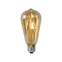 ST64 filament LED spuldze E27 1 × 5 W 600 lm 2700 K dimmējama dzintara (Lucide)