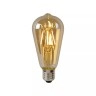 ST64 filament LED spuldze E27 1 × 5 W 600 lm 2700 K dimmējama dzintara (Lucide)