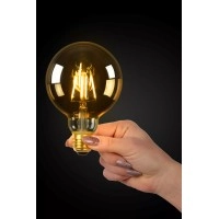 G95 filament LED spuldze E27 1 × 5 W 600 lm 2700 K dimmējama dzintara (Lucide)