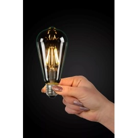 ST64 Class A filament LED spuldze E27 1 × 7 W 1480 lm 2700 K nedimmējama caurspīdīga (Lucide)