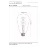 ST64 E27 filament LED spuldze 7 W, 1300 lm, 2700 K, B energoefektivitātes klase (Lucide)