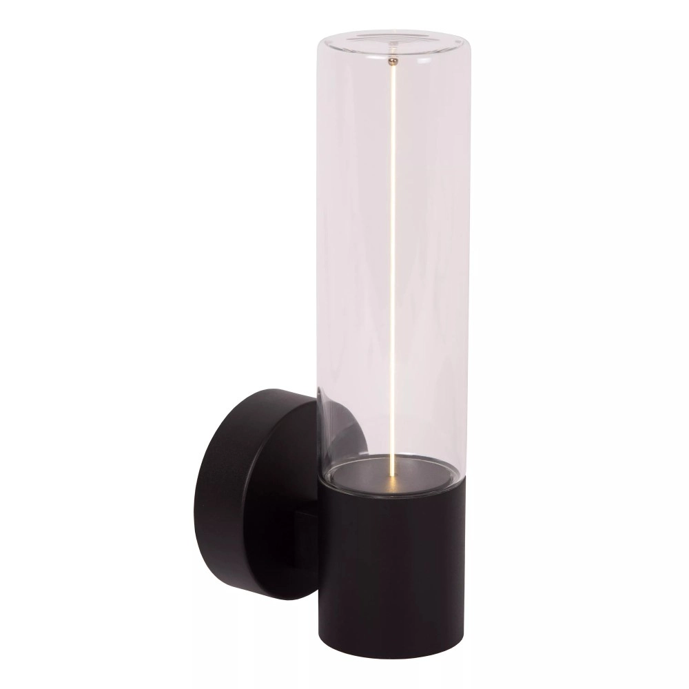 FILANI āra sienas lampa 1x8W Integrated LED IP54 melna (Lucide)