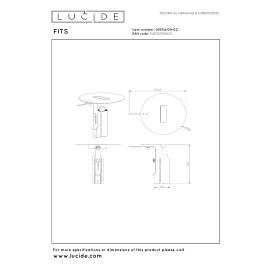 FITS LED galda lampa 7 W 3000 K zelta/misiņa (Lucide)