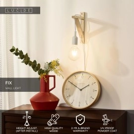 FIX sienas lampa E27 balta (Lucide)