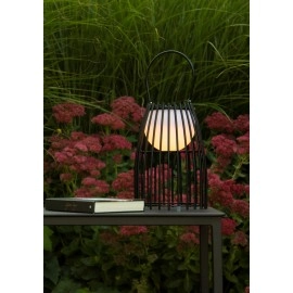 FJARA uzlādējama āra LED galda lampa 0,3 W 3000 K melna (Lucide)