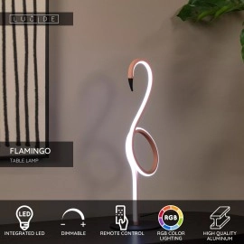 FLAMINGO LED galda lampa 5,5 W RGB rozā (Lucide)
