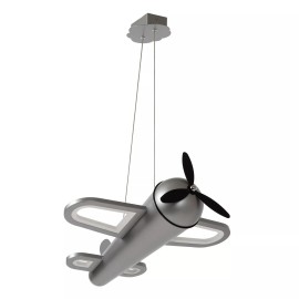 FOKKER bērnu istabas piekaramā lampa LED 28 W 2500K pelēka (Lucide)