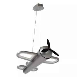 FOKKER bērnu istabas piekaramā lampa LED 28 W 2500K pelēka (Lucide)