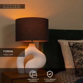 FORMA galda lampa 1 x 40 W E27 balta (Lucide)
