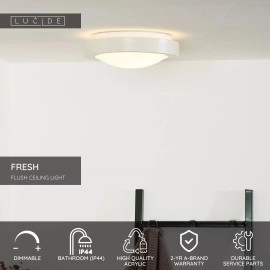 FRESH Vannas istabas griestu lampa 1x20W E27 IP44 balta (Lucide)