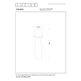 Galda lampa FIGARO Ø12 cm 1xG9 10W pelēka (Lucide)