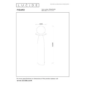 Galda lampa FIGARO Ø12 cm 1xG9 10W pelēka (Lucide)