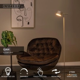 GIAN stāvlampa 9W taupe (Lucide)