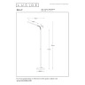 GILLY LED stāvlampa lasīšanai 6W 2700K melna (Lucide)