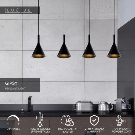 GIPSY piekarama lampa 120 cm 4xE27 melna (Lucide)