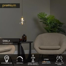 GISELA piekaramā lampa 5 W caurspīdīga (Lucide)