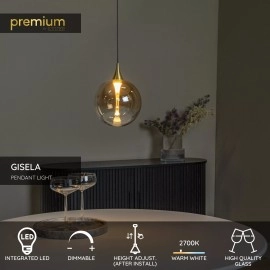GISELA piekaramā lampa 5 W dzintara tonī (Lucide)