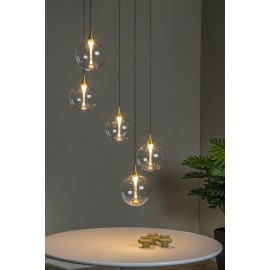 GISELA piekaramā lampa 5x3,8 W caurspīdīga (Lucide)
