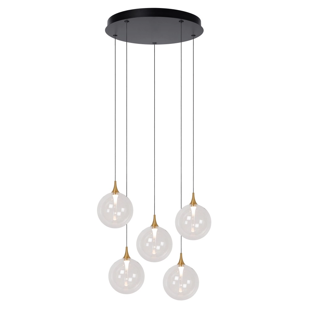 GISELA piekaramā lampa 5x3,8 W caurspīdīga (Lucide)