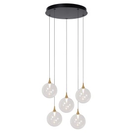 GISELA piekaramā lampa 5x3,8 W caurspīdīga (Lucide)