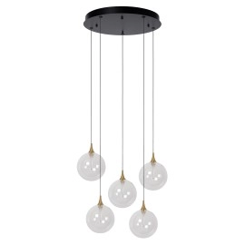 GISELA piekaramā lampa 5x3,8 W caurspīdīga (Lucide)