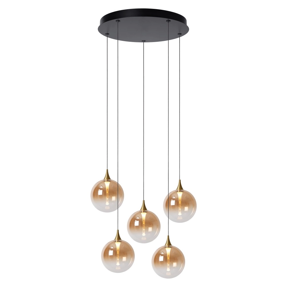 GISELA piekaramā lampa 5x3,8 W dzintara tonī (Lucide)