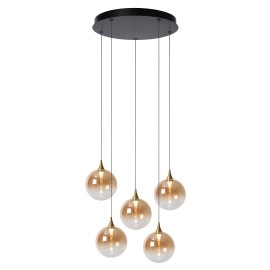 GISELA piekaramā lampa 5x3,8 W dzintara tonī (Lucide)