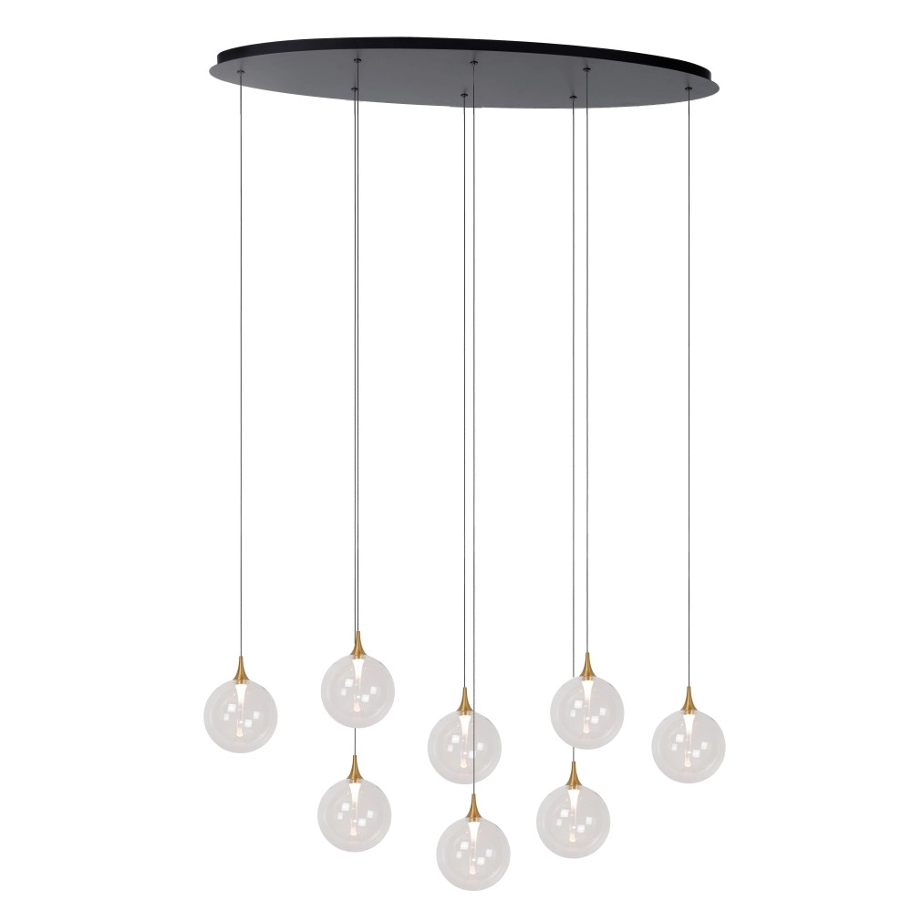 GISELA piekaramā lampa 8x3,9 W caurspīdīga (Lucide)