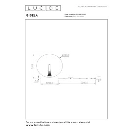 GISELA galda lampa 12 W dzintara tonī (Lucide)
