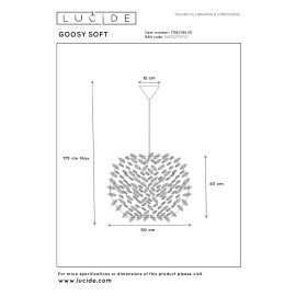 GOOSY SOFT piekarama lampa Ø50 cm 1xE27 balta (Lucide)