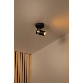 GORIK griestu prožektors 1xGU10 melns (Lucide)