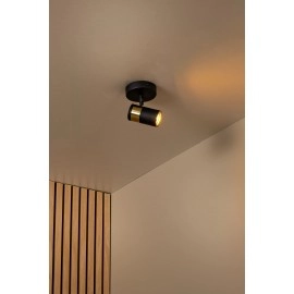 GORIK griestu prožektors 1xGU10 melns (Lucide)