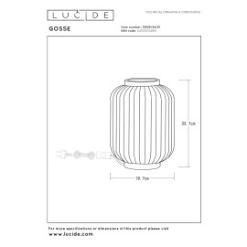 GOSSE galda lampa Ø19,7 cm 1xE14 40 W balta (Lucide)