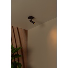 GRADO griestu prožektors 1xGU10 (MR11) melns (Lucide)