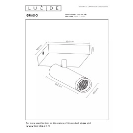 GRADO griestu prožektors 1xGU10 (MR11) taupe (Lucide)