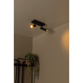 GRADO griestu prožektors 2xGU10 (MR11) melns (Lucide)