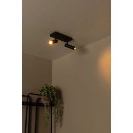 GRADO griestu prožektors 2xGU10 (MR11) melns (Lucide)