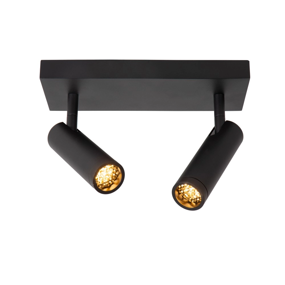 GRADO griestu prožektors 2xGU10 (MR11) melns (Lucide)