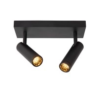 GRADO griestu prožektors 2xGU10 (MR11) melns (Lucide)