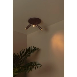 GRADO griestu prožektors 3xGU10 (MR11) pelēkā dzelzs tonī (Lucide)